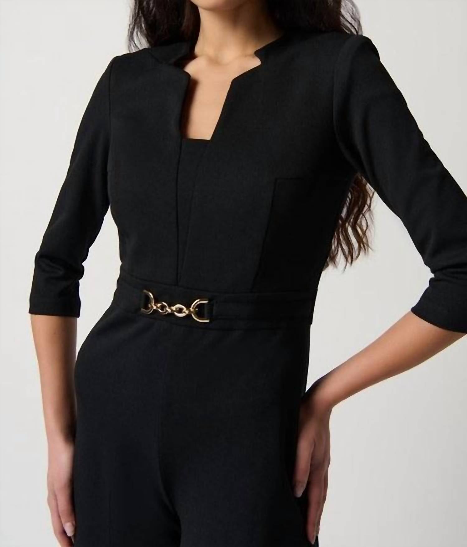 Joseph Ribkoff - Scuba Crepe Wide-leg Jumpsuit