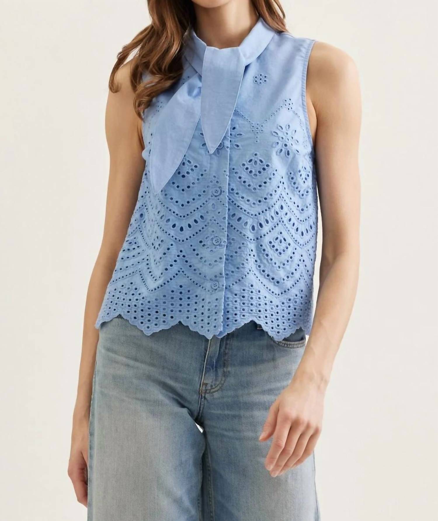 Entro - Bethany Eyelet Top