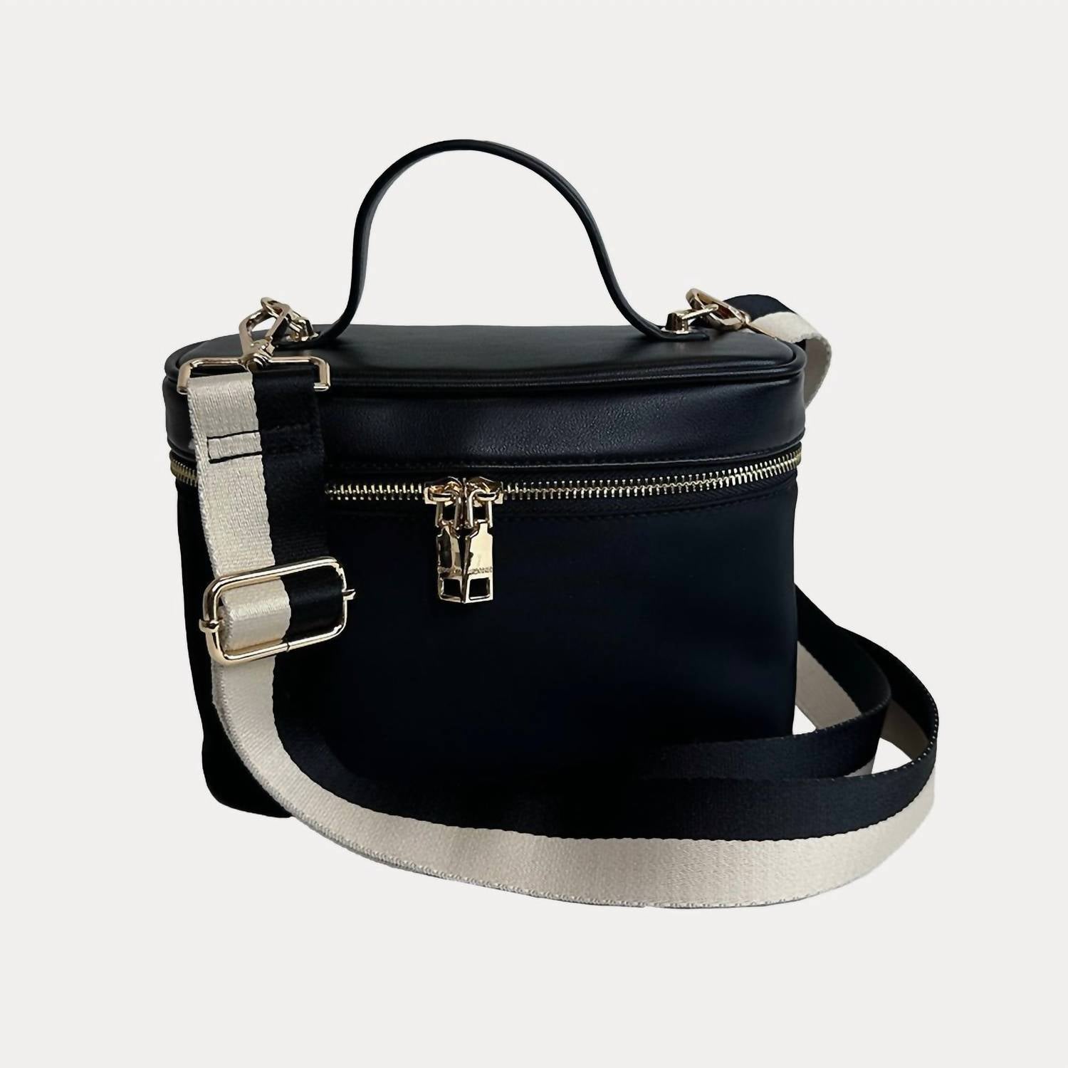 Ahdorned - Women's Jenna Nylon & Vegan Top Handle Crossbody Bag