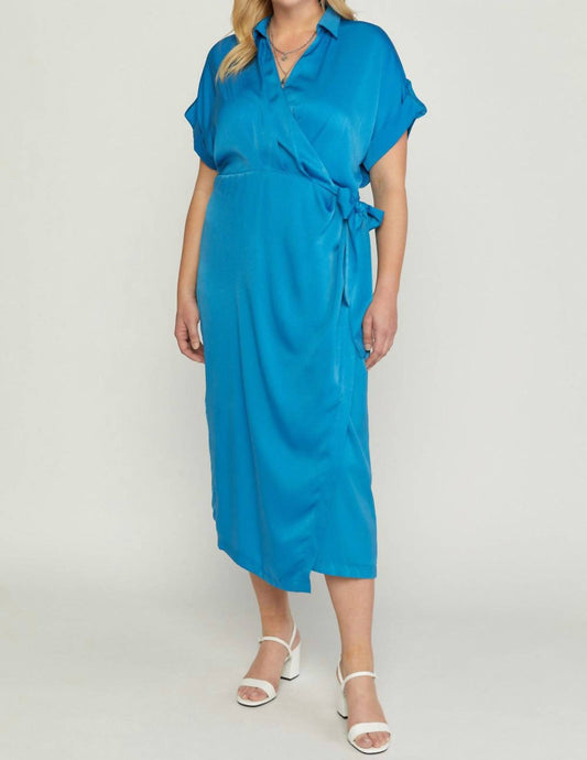 Entro - Satin Wrap Dress