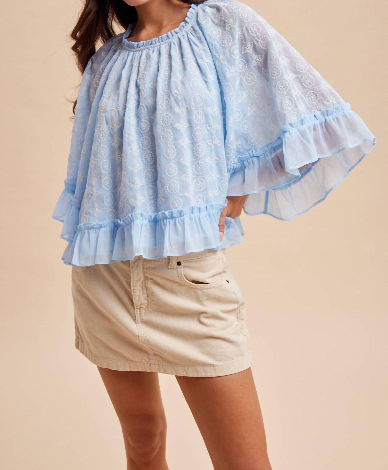 In-Loom - Embroidered Cape Top