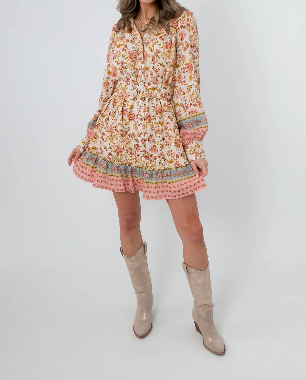 Fate - Clyvedon Floral Patterned Mini Dress
