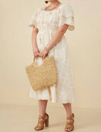 Hayden La - Eyes On Lace Smocked Midi Dress - Plus