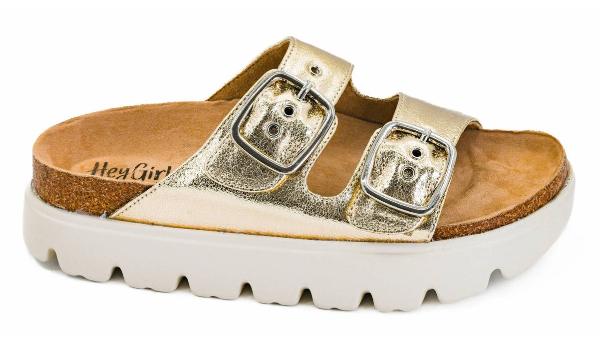 Hey Girl By Corkys - Women's Crinkle Metallic Sandal