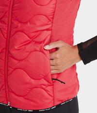 Horse Pilot Quilted Vest in lipstick red - women's jacket - view 6
