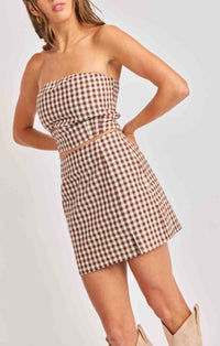 Sadie & Sage - Mustang Gingham Skirt