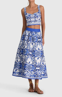 Alice + Olivia - Miriam Cropped Sweetheart Top