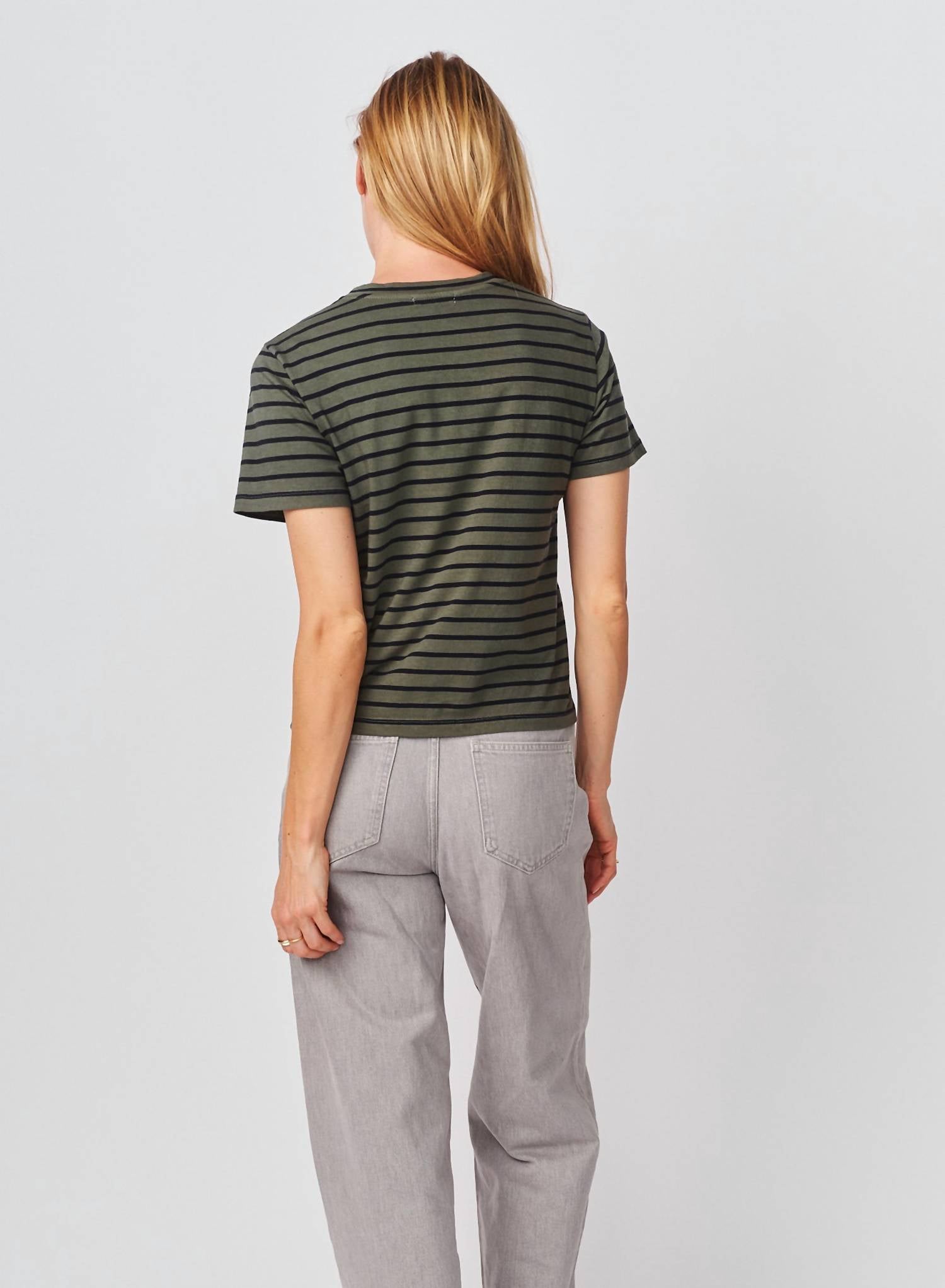 Sundry Short Sleeve Boxy Crew Tee in signature green - women's t-shirt - alternate view