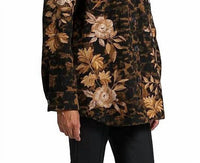 Johnny Was MIELA OVERSIZED SHIRT JACKET in floron jacquard - women's jacket - detail view