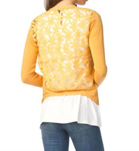 Papillon - Lace Back Long Sleeve Waterfall Cardigan