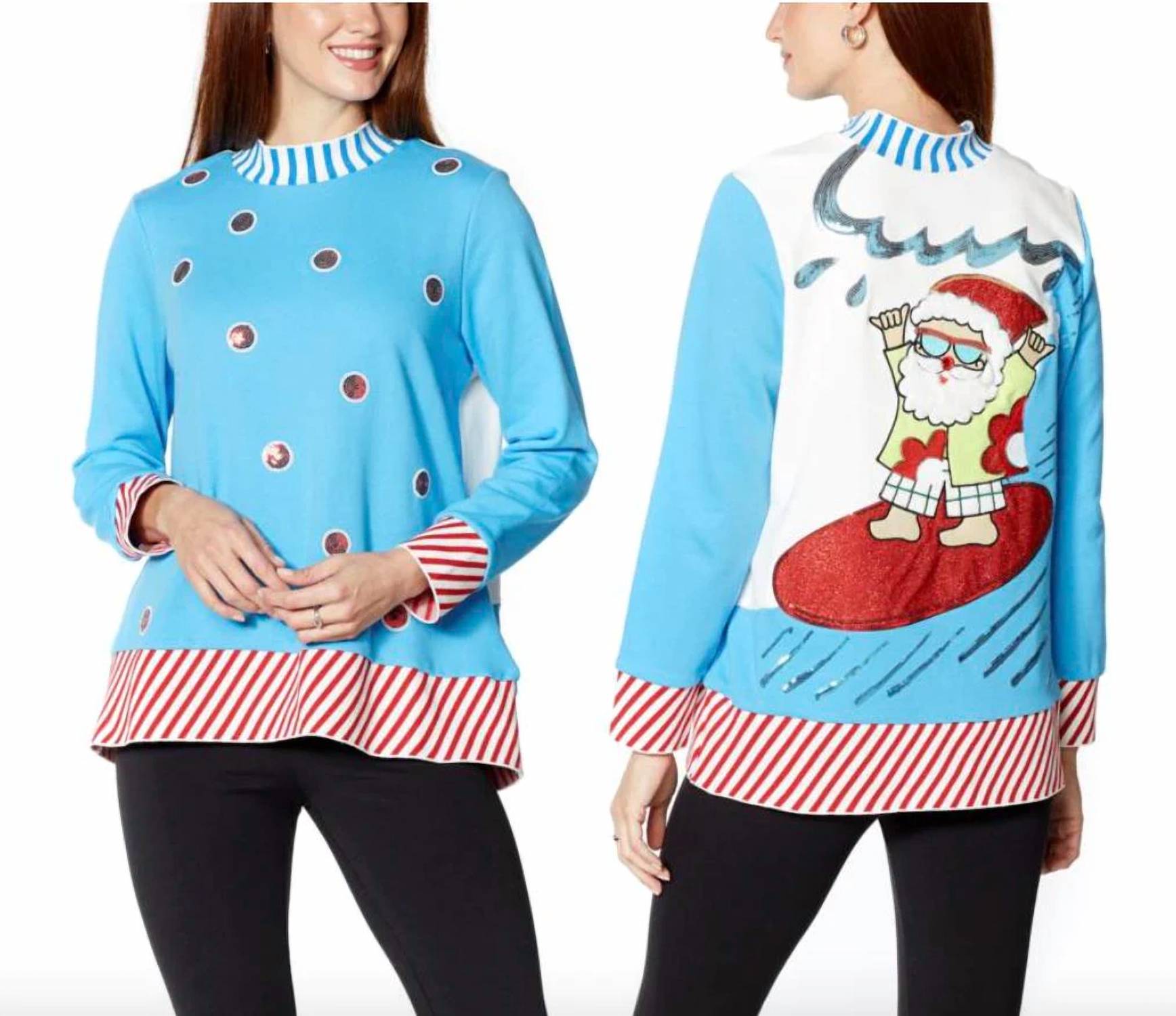 Berek - Surfing Santa Two-sided Sweatshirt Top