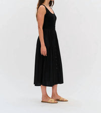 Six/Fifty - Alicia Mixed-media Rib Poplin Dress