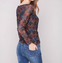 Charlie B - Printed Mesh Top