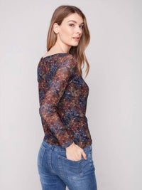 Charlie B - Printed Mesh Top