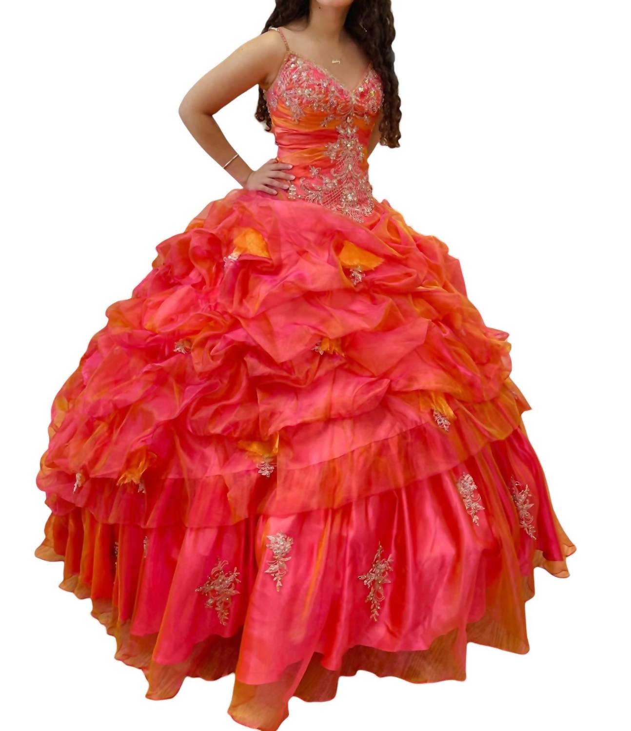House Of Wu - Quincea√±era V-Neck Dress