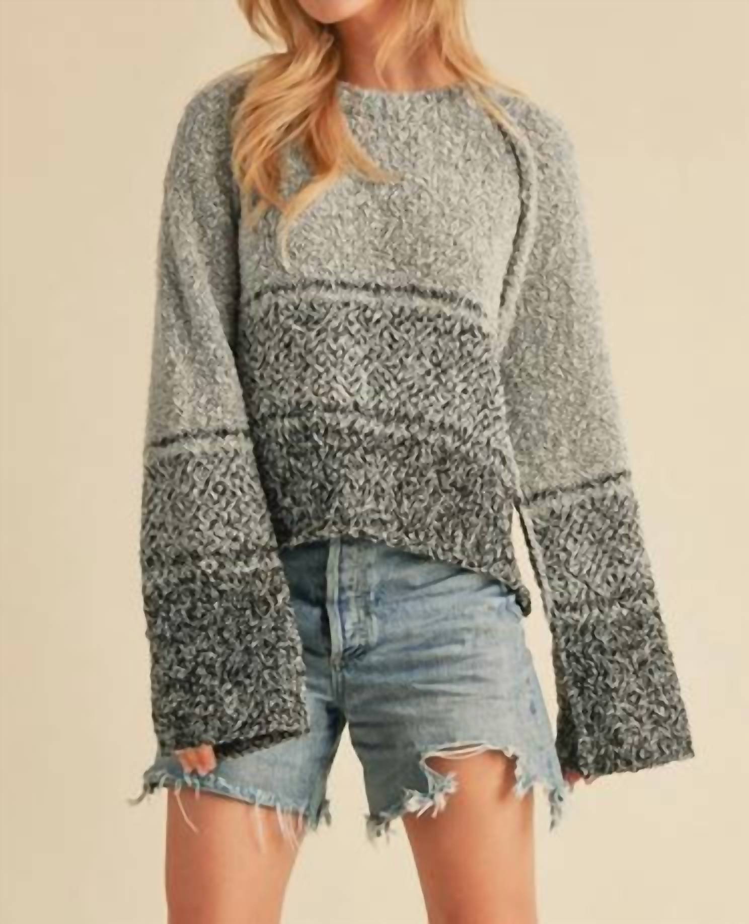 AEMI + CO Fraya Wide Sleeves Sweater - women's sweater