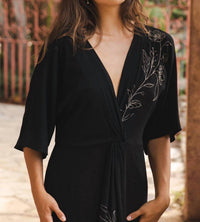 Lovestitch - Front Knot Kimono Dress