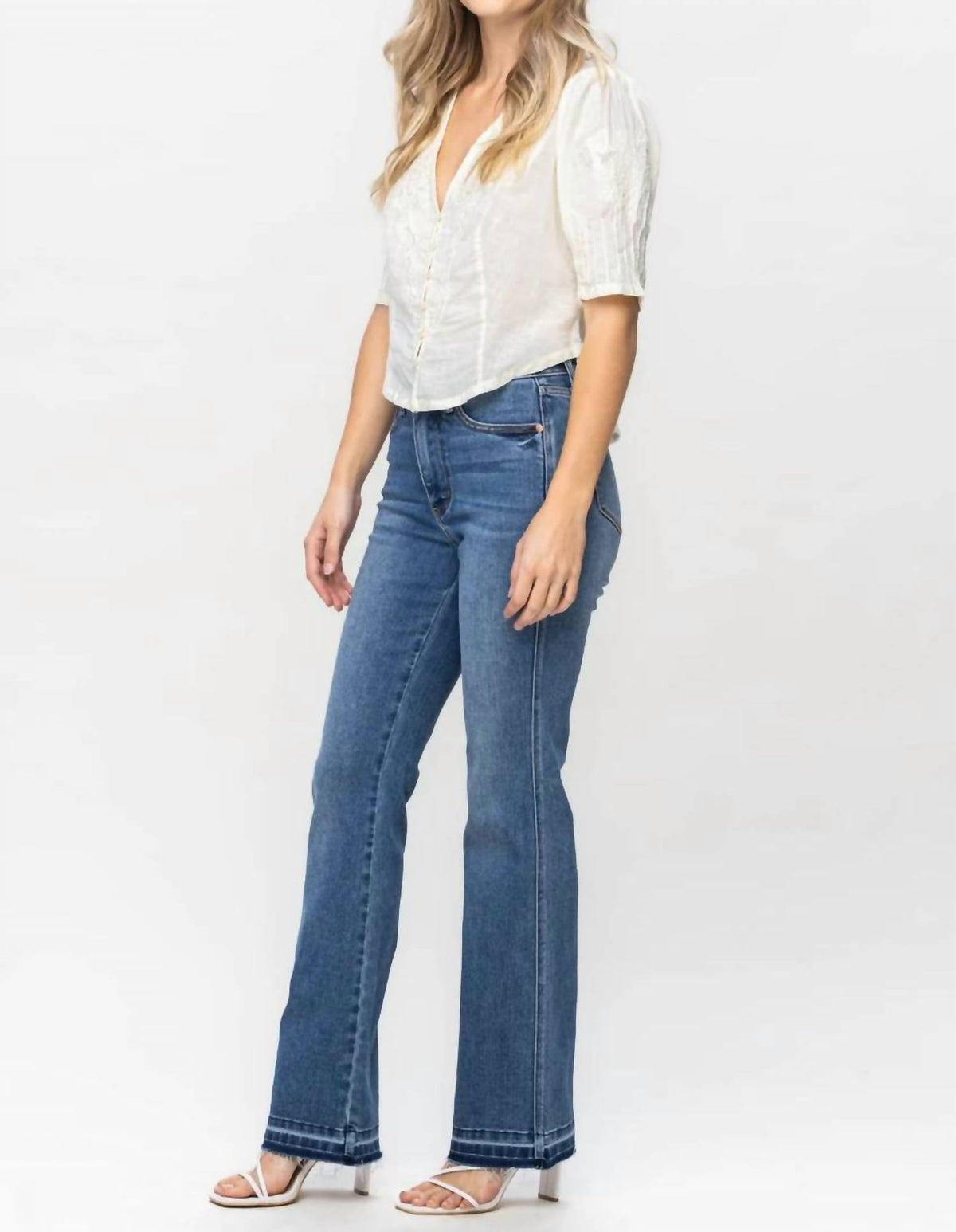 Judy Blue - High Waist Control Top Release Hem Slim Boot Jean - Plus