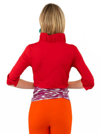 Gretchen Scott - Jersey Ruffneck Quarter Sleeve Top