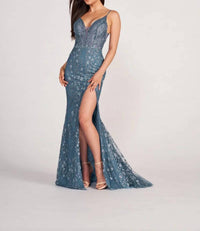 Ellie Wilde - Glittered Sheath Dress With Detachable Overskirt