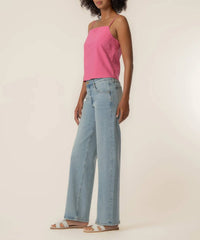 KUT FROM THE KLOTH Kerri Spaghetti Strap Top in lipstick - women's tank top - alternate view