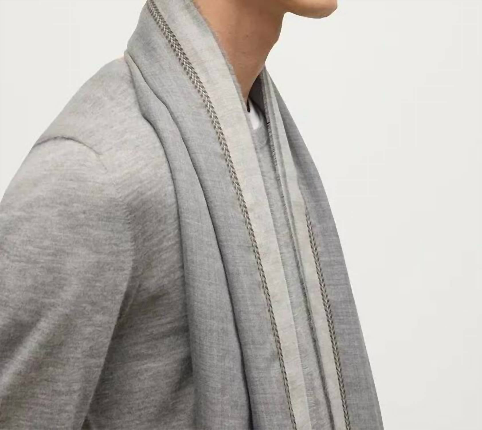 Johnstons of Elgin Unisex Ives Scarf in grey - women's scarf - view 5