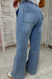 Mica Denim - Women's High Rise Drawstring Jeans