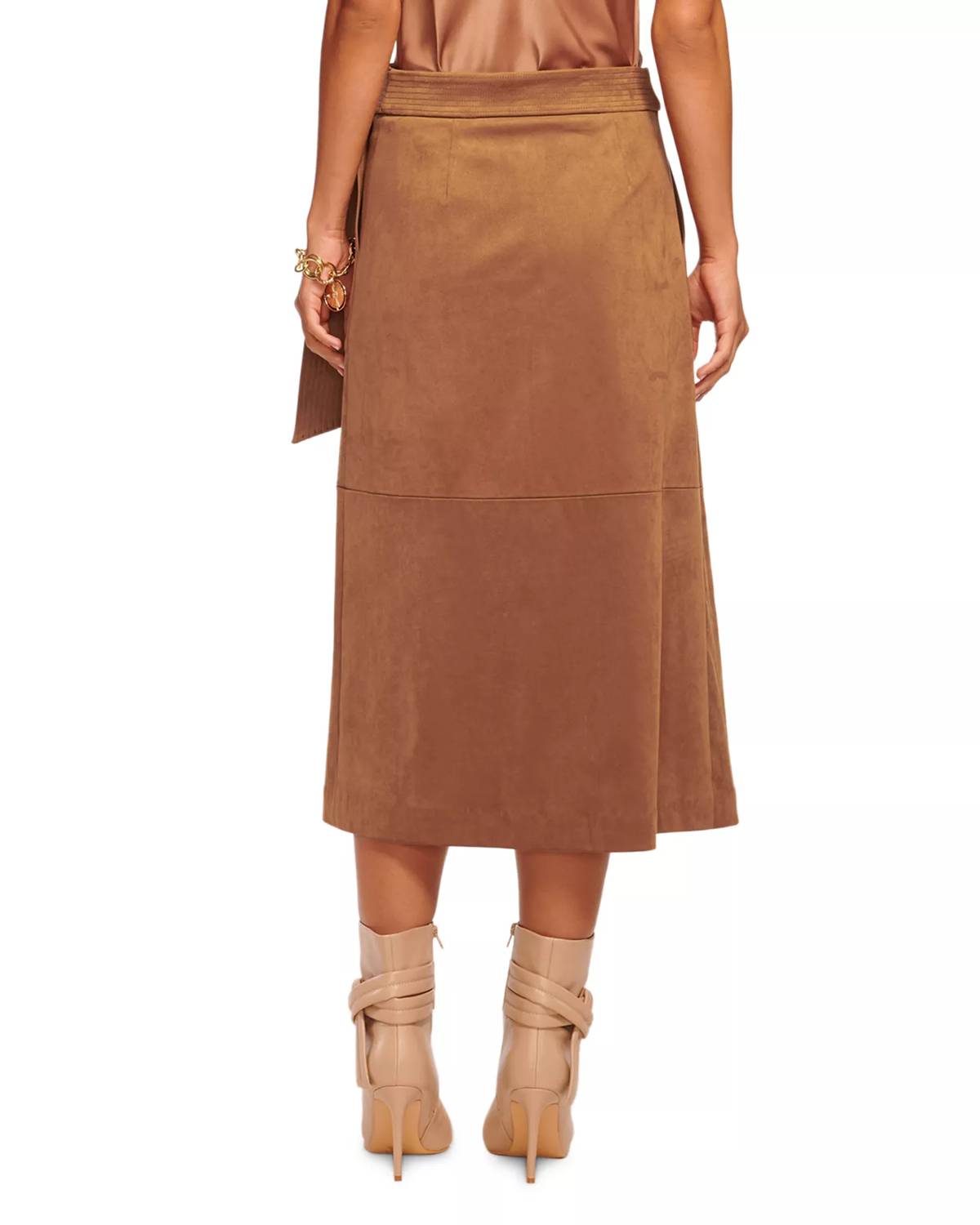 Ramy Brook - Delphia Faux Suede Midi Wrap Skirt