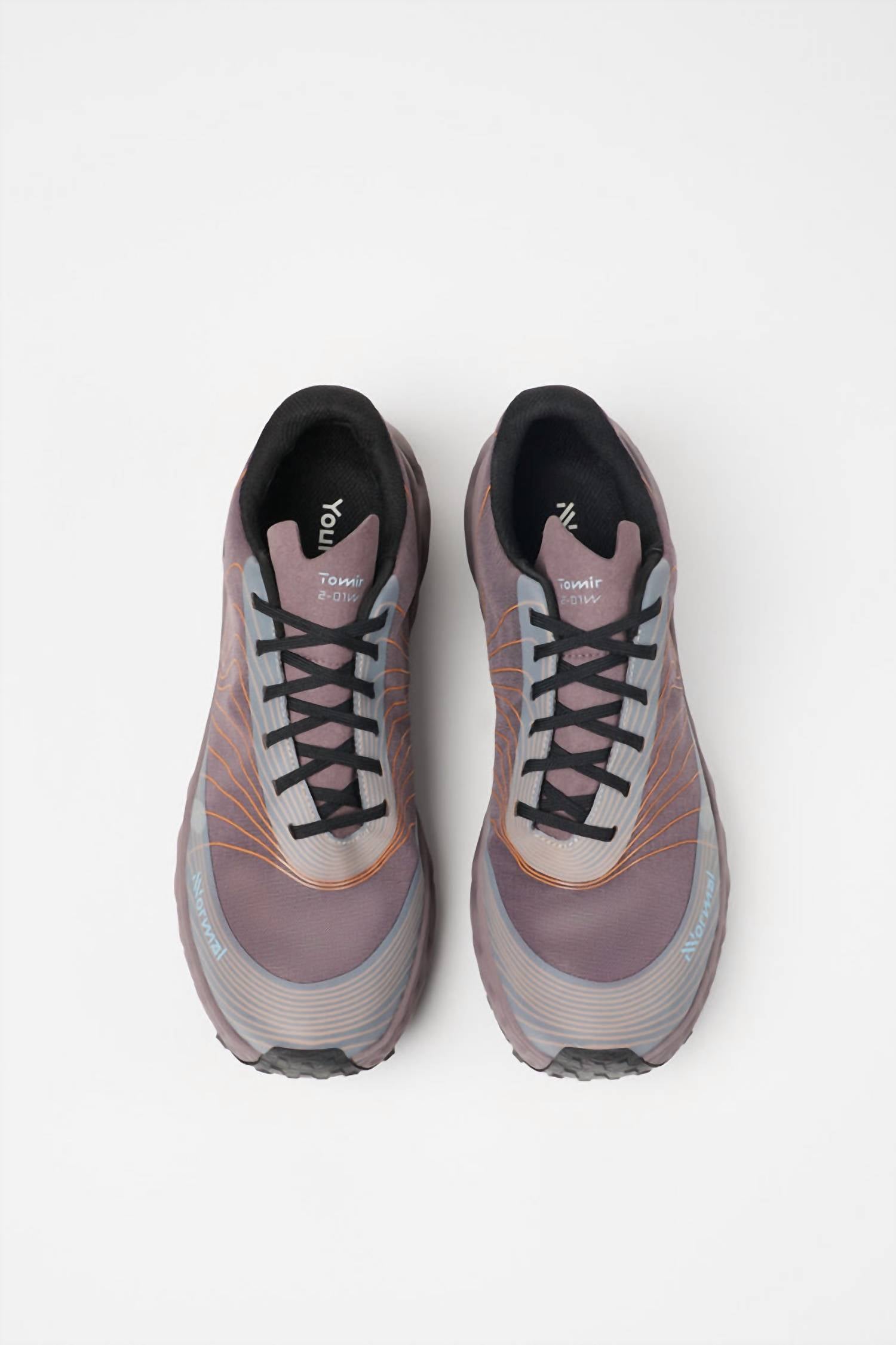 NNormal Men's Tomir Waterproof Shoes in purple orange - men's sneaker - detail view