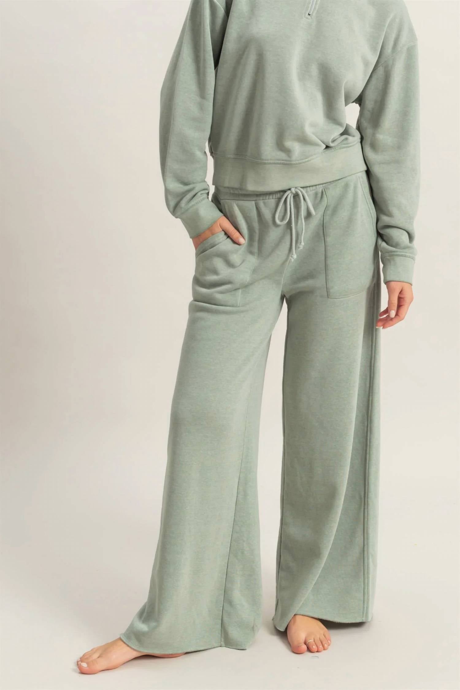 Hyfve - High Rise Wide Leg Drawstring Pants