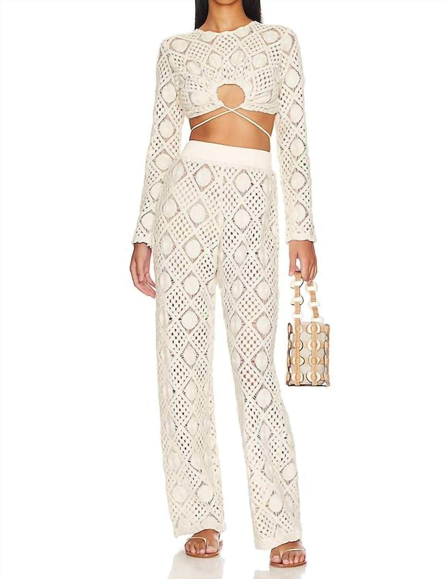 Andrea Iyamah - Hira crochet pants