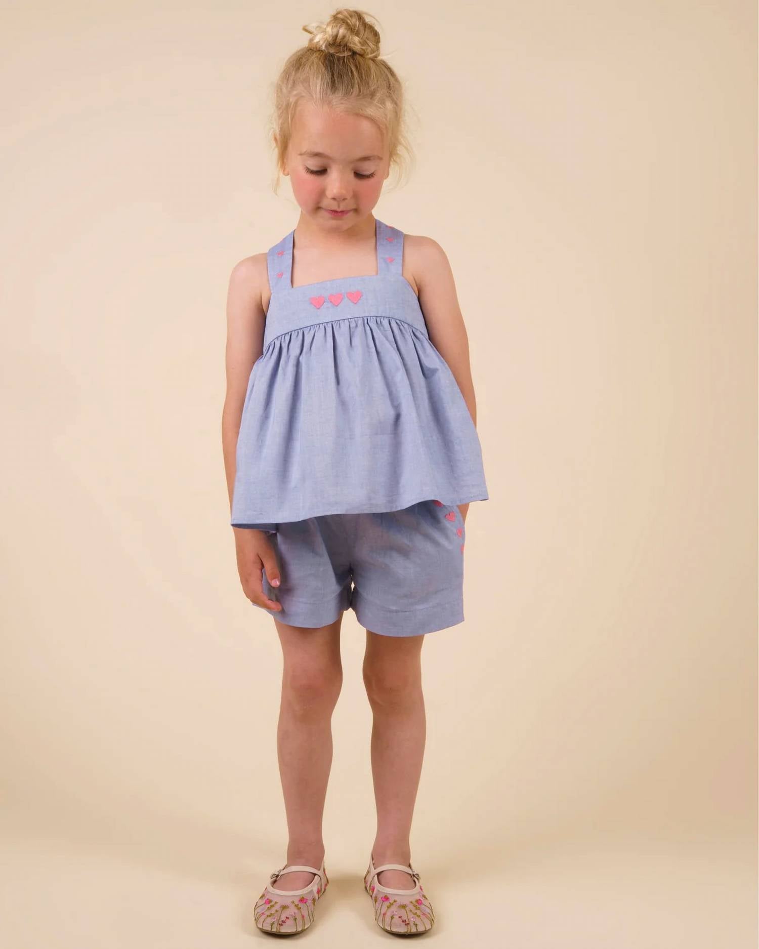 Early Sunday - Romy Embroidered Hearts Blouse