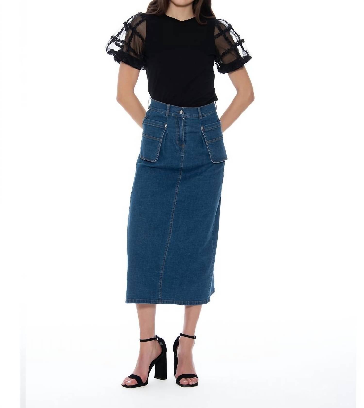 Gracia - Denim Midi Skirt