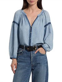 Rails - Toshi Denim Peasant Top