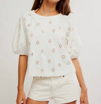 Free People - Jessie Eyelet Tee