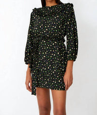 ROSEANNA Dylan Wave Mini Dress in noir floral - women's dress