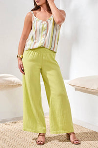 Tribal - Flare Pants With Smocking Waistband