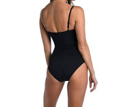 La Blanca Women's Island Goddess Shirred Side One Piece Swimsuit in black - women's swimwear - alternate view