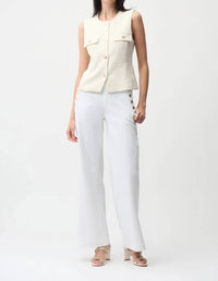 Joseph Ribkoff - Striped Fitted Bouclé Vest