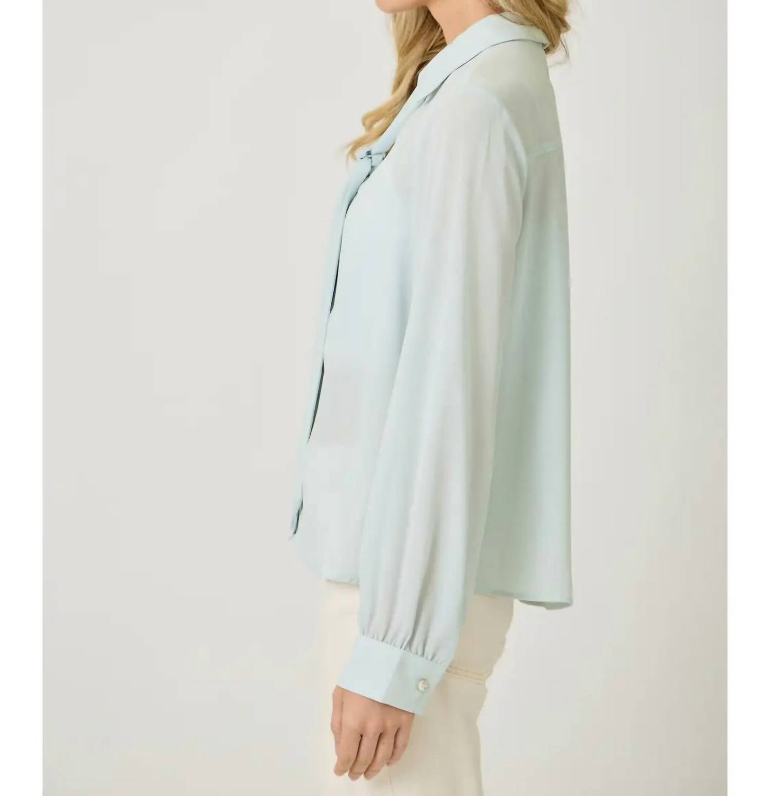 Mystree - Effortless Tie-neck Blouse