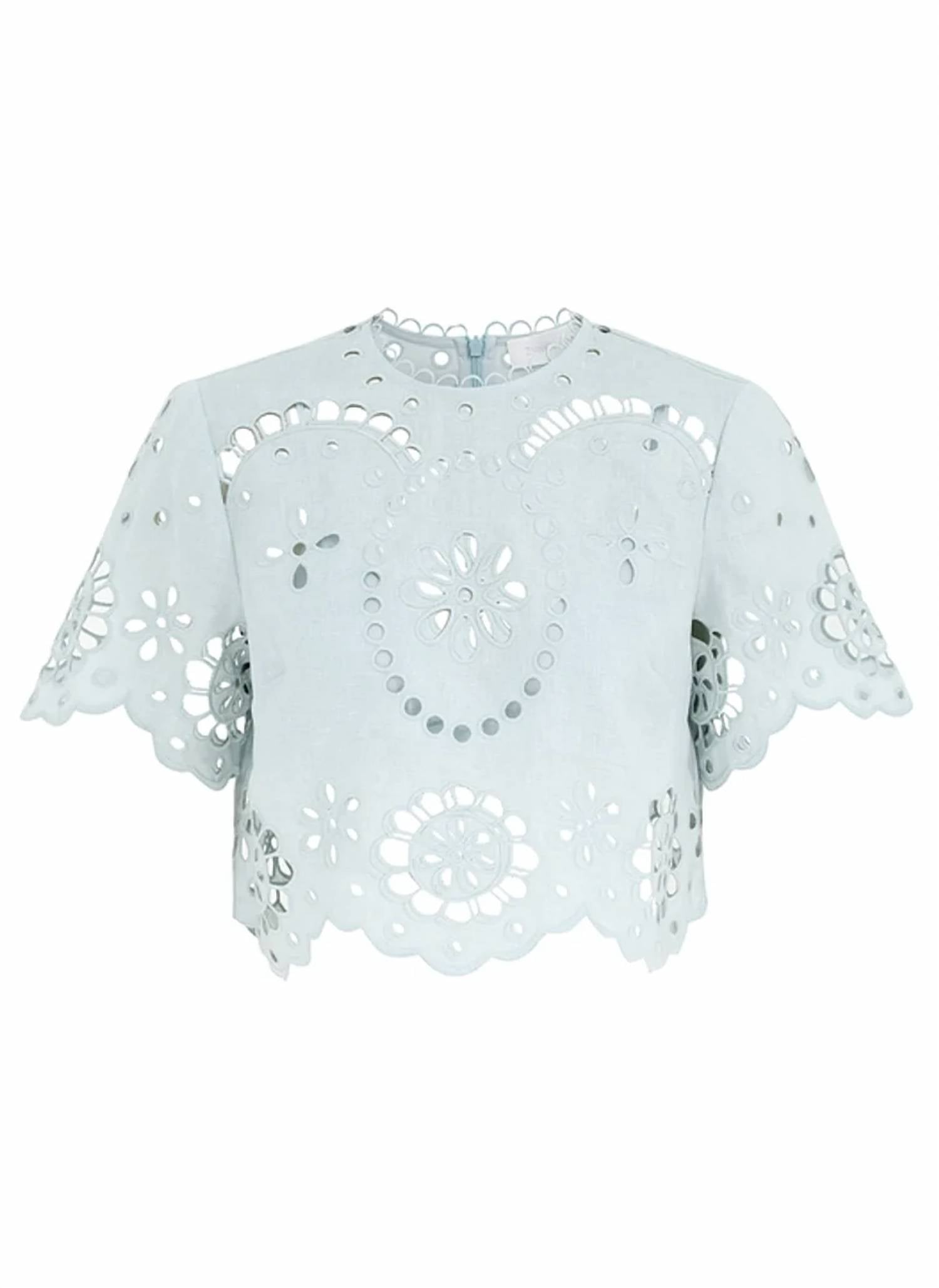 Zimmermann - Awaken Embroidered Bodice Top