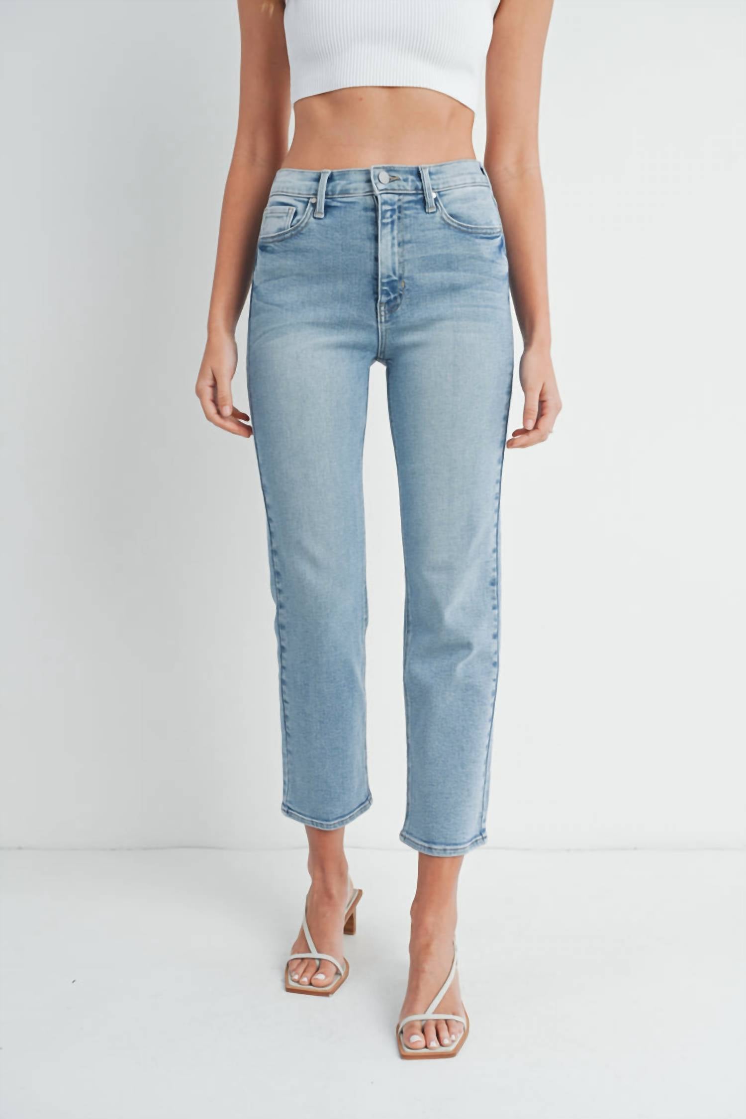 Just Black Denim - High-rise Classic Straight Jeans