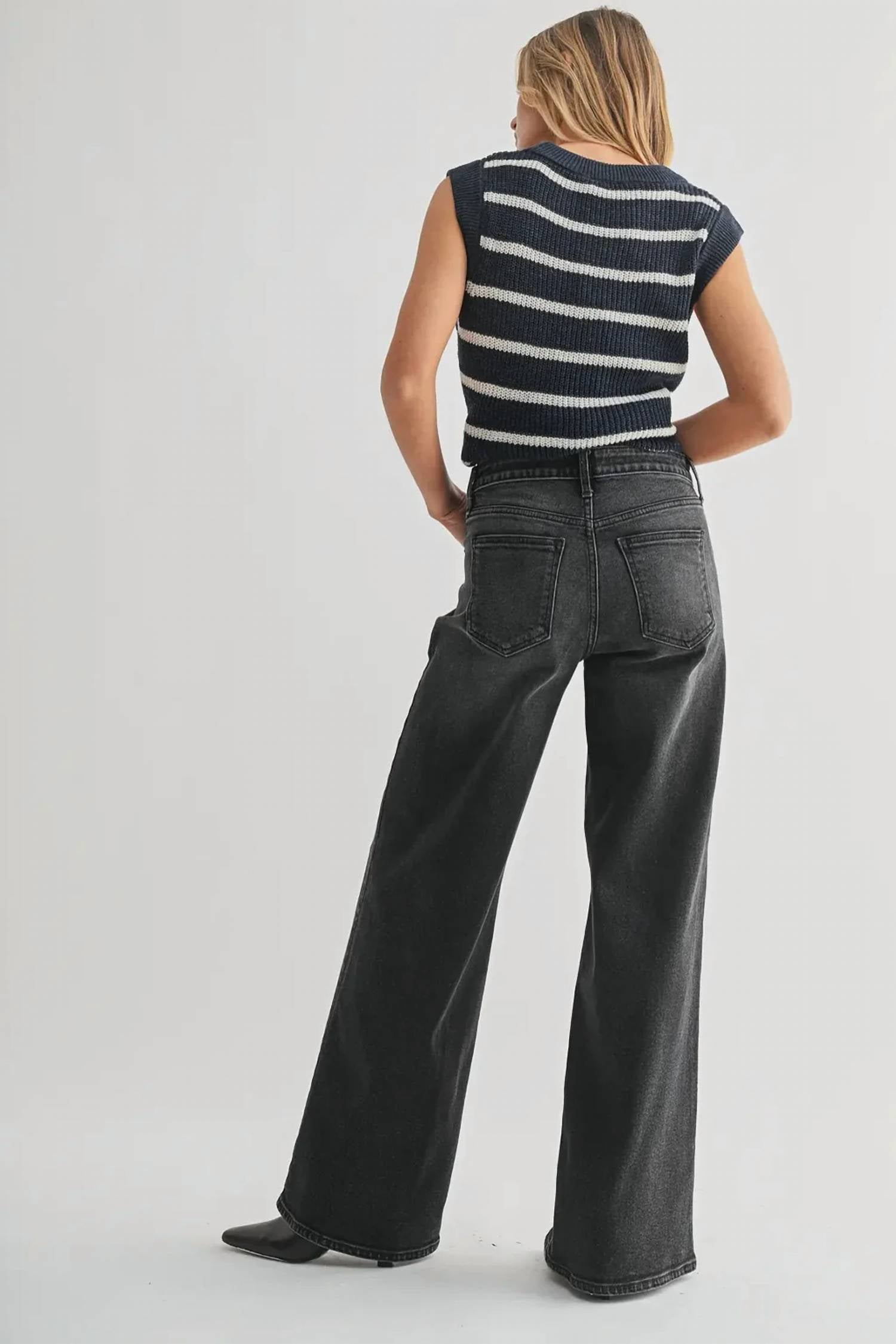 Just Black Denim - Ultra Wide Leg Jean