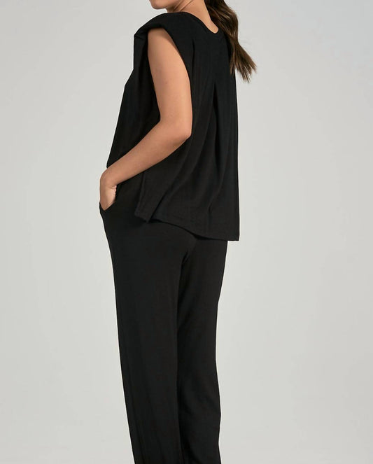 SLEEVELESS CREWNECK JUMPSUIT