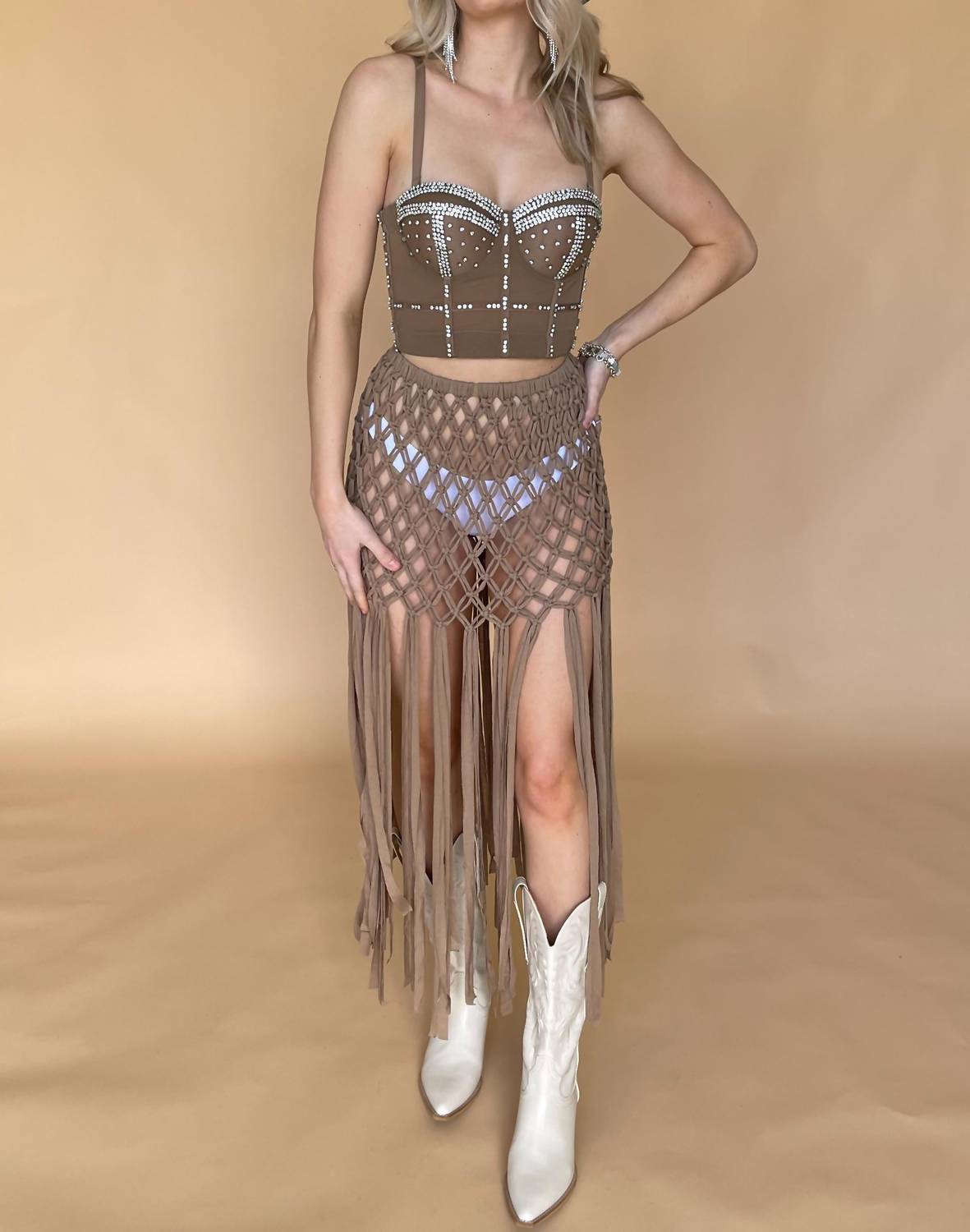Love Sense - Mojave Fringe Skirt