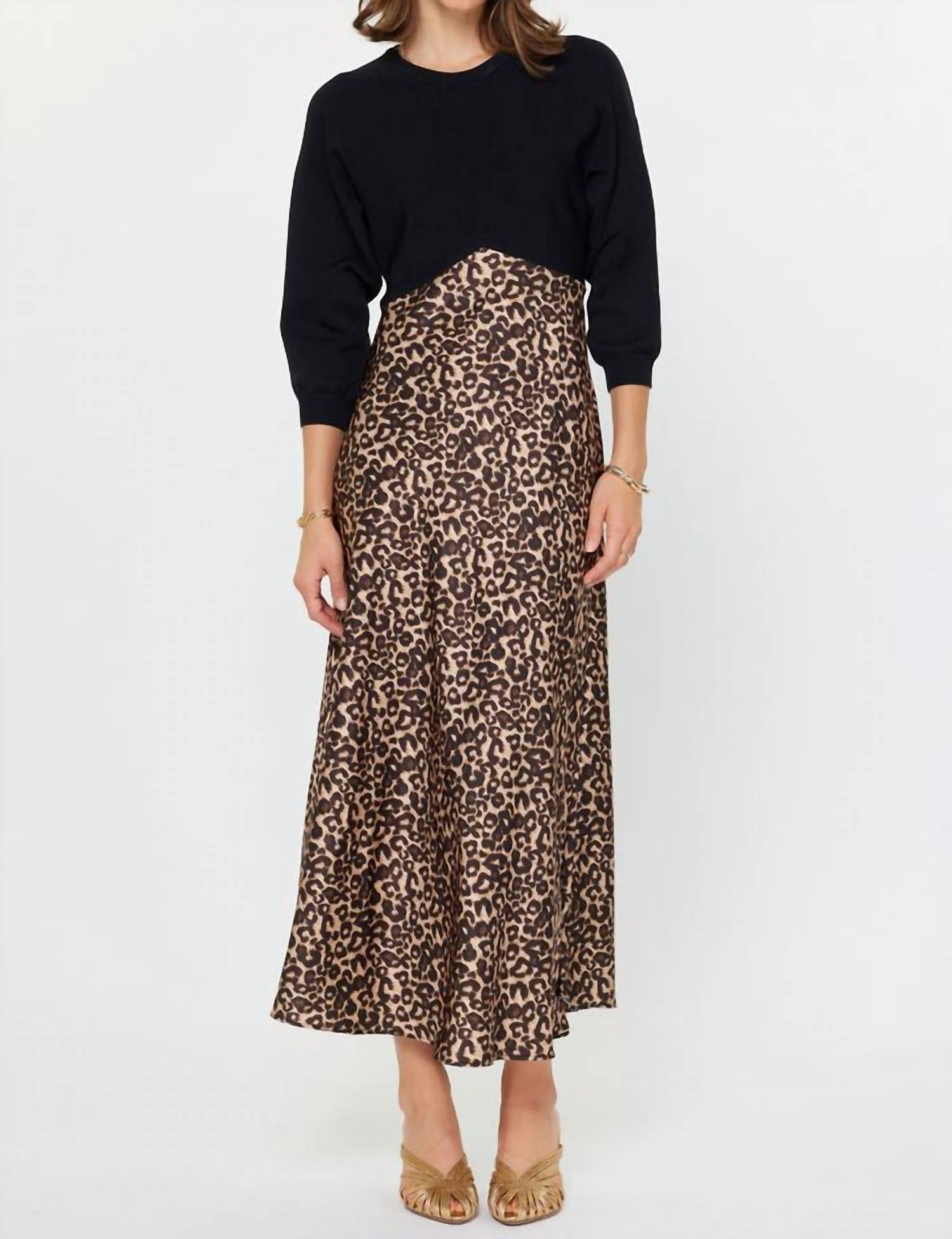 Current Air - Mixed Media Midi Dress