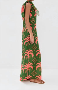 Johanna Ortiz - Seaweed Linen Ankle Dress