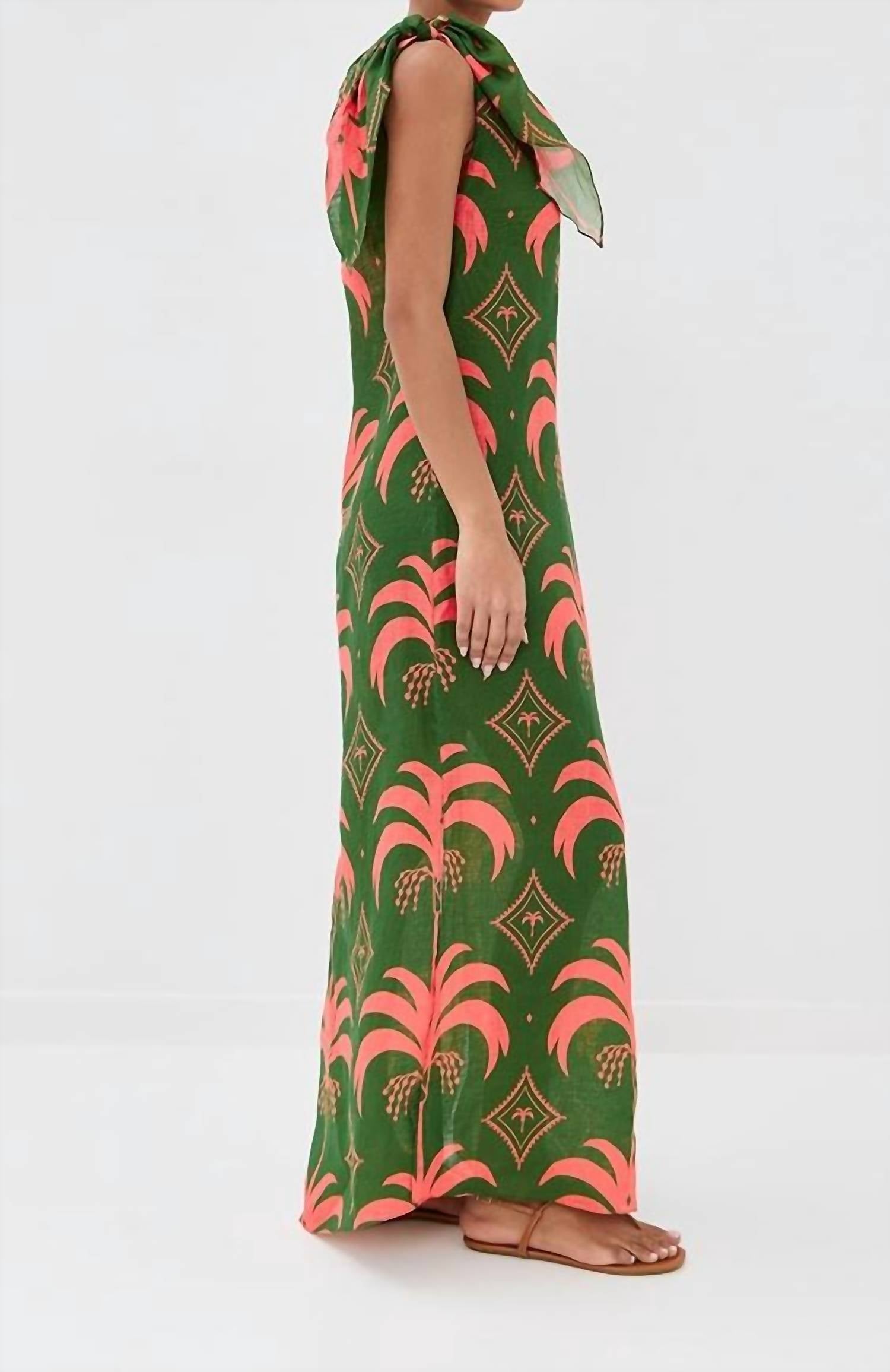 Johanna Ortiz - Seaweed Linen Ankle Dress