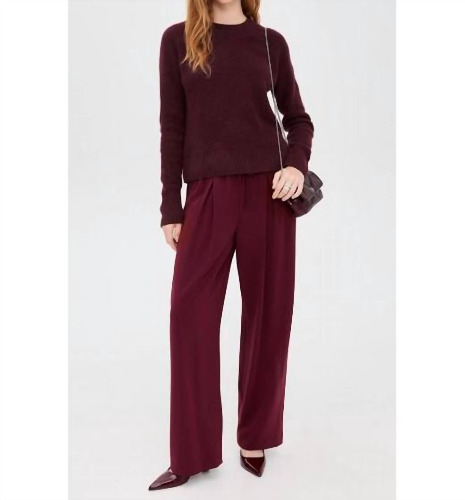 White + Warren - Cashmere Rib Trim Crewneck Top