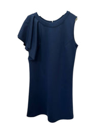 Vera Fishbaugh - Women's Jewel Poly Knit Dress With Single Ruffle Sleeve